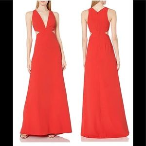 Halston Heritage Lipstick Red Long Dress sz. 10